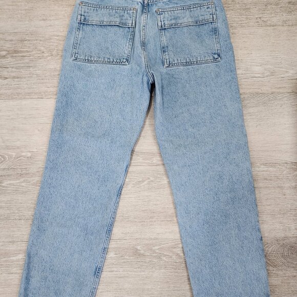 Agolde Cargo Jeans Cooper Light Wash Organic Denim Utility Carpenter Women's 26 - Picture 11 of 11